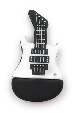 Gitarre Musikinstrument Elektrogitarre schwarz weiß Funny USB Stick