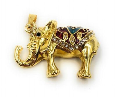 Goldener Elefant aus Metall Zoo Tier Funny USB Stick div Kapazitäten