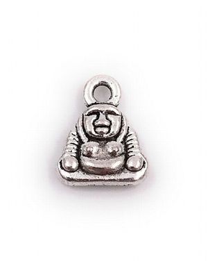 Charm Buddha Figur sitzend Anhänger Kette Schmuckzubehör Bastelbedarf