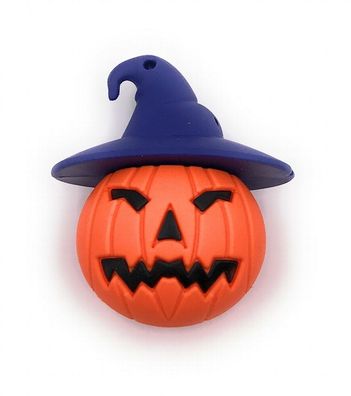 Kürbis Halloween Gesicht mit Hut orange lila Funny USB Stick div Kapazitäten