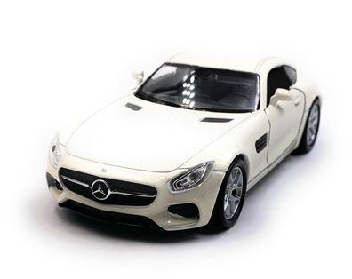 Mercedes Benz AMG GT Sportwagen Modellauto Auto Weiß Maßstab 1:34 (lizensiert)