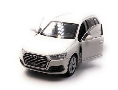 Audi Q7 SUV Modellauto Auto Weiß Maßstab 1:34 (lizensiert)