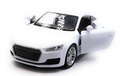 Audi TT Kompakt Sportler Modellauto Auto Weiß Maßstab 1:34 (lizensiert)