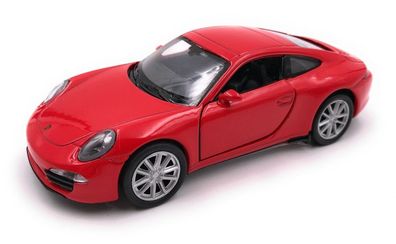 Modellauto Porsche 911 Carrera S Rot Auto Maßstab 1:34-39 (lizensiert)