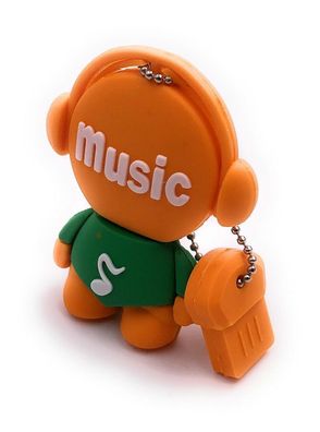 Music Man Figur Orange Funny USB Stick div Kapazitäten