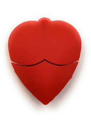 Herz in Rot Rubber Funny USB Stick div Kapazitäten