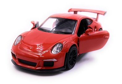 Porsche GT3 RS Sportwagen Modellauto Auto Rot Maßstab 1:34 (lizensiert)