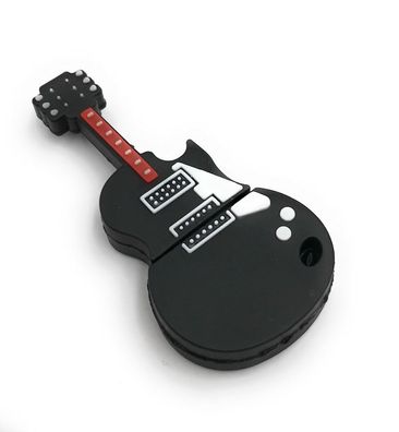 Gitarre Musikinstrument Elektrogitarre schwarz rot Funny USB Stick
