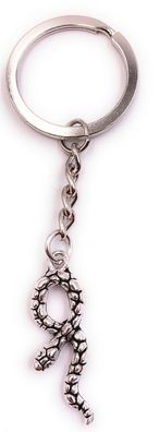 Schlüsselanhänger Schlange Chain Charm Silber Metall Anhänger Charm