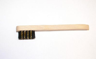 Zündkerzenbürste 0,15mm Messing/ Kunststoff , Holzgriff