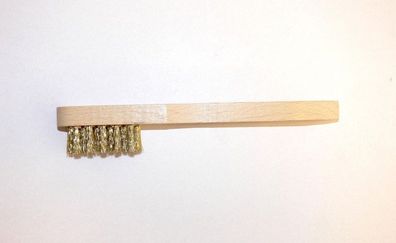 Zündkerzenbürste 0,15mm Messing , Holzgriff