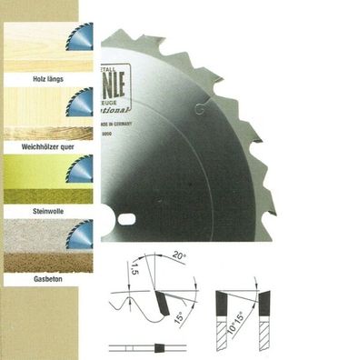 Zuschneid-Kreissägeblatt 700 x 30 mit 60 Zähnen , WZ