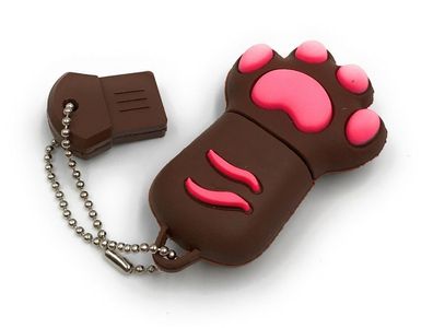 Pfote Tatze Bär Hund braun pink Funny USB Stick div Kapazitäten