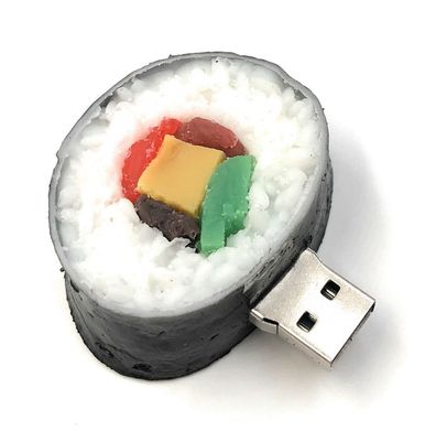 Sushi mit Reis in Algenblatt Funny USB Stick div Kapazitäten