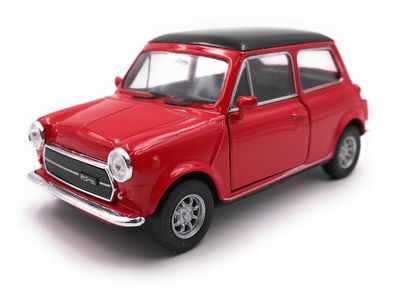 Modellauto Mini Cooper 1300 Oldtimer Rot Auto Maßstab 1:34-39 (lizensiert)