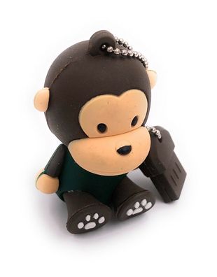 Affe Grün Sitzend Monkey Funny USB Stick div Kapazitäten