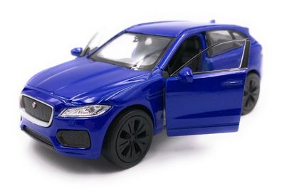 Modellauto Jaguar F-Pace SUV Blau Auto Maßstab 1:34-39 (lizensiert)