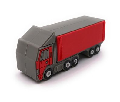 LKW Lastwagen Auto Fahrzeug grau rot Funny USB Stick div Kapazitäten