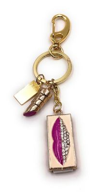 Lippenstift Box Lipgloss Kosmetik gold pink Glitzer Strass Funny USB Stick
