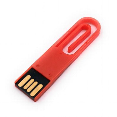 Büroklammer Klammer Briefklammer Papier rot Funny USB Stick div Kapazitäten