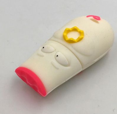 Schwein mit Krone Glücksbringer Tier weiß pink Funny USB Stick div Kapazitäten