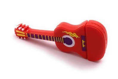 Gitarre Rot PVC Instrument Musik Funny USB Stick div Kapazitäten