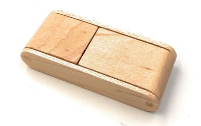 Holzbox Klappbar aus echtem Holz Geschenk Funny USB Stick div Kapazitäten