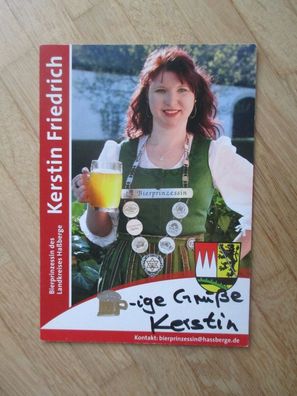 Bierprinzessin Landkreis Haßberge Kerstin Friedrich - handsigniertes Autogramm!!!