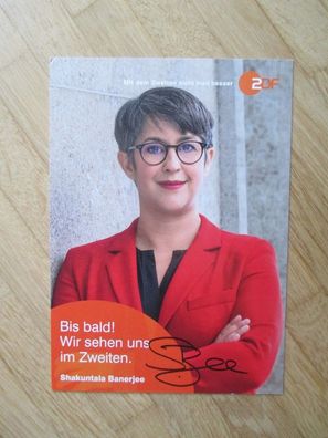 ZDF Fernsehmoderatorin Shakuntala Banerjee - handsigniertes Autogramm!!!