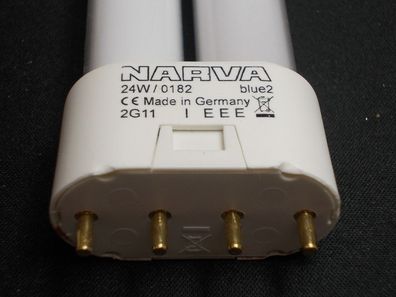 NARVA 24W/0182 blue2 CE Made in Germany 2G11 I EEE 24W / 0182 4 Stifte Pins Zapfen