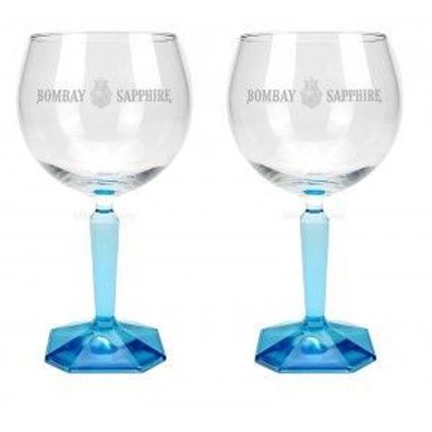 Bombay Sapphire Ballon Cocktail Gin Glas Set - 2x Gläser Verschiedener Muster G