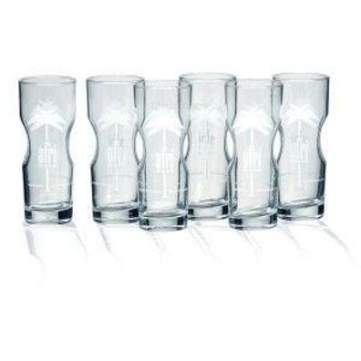 Afri-Cola Exclusive-Tumbler 0,4l Contour Glas Gläser Set - 6x Gläser 0,4l geeic