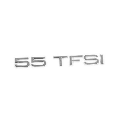 Original Audi 55 TFSI Schriftzug Aufkleber Heckklappe Emblem Logo chrom