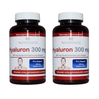 2 x Netzeband Hyaluron 300 mg - 360 Kapseln Hyaluronsäure á 300 mg hochdosiert