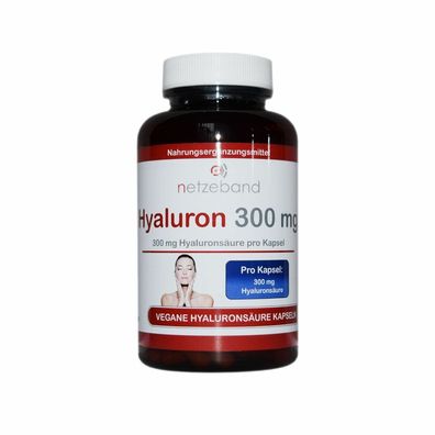 Netzeband Hyaluron 300 mg - 180 Kapseln Hyaluronsäure á 300 mg hochdosiert