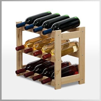 Weinregal Flaschenregal Weinschrank* Holz für 12 Flaschen RW-1-12 / 3 FARBEN