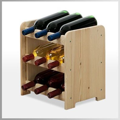 Weinregal Flaschenregal * Weinschrank für 9 Flaschen Holz Kiefer RW31 09 /3 FARBEN