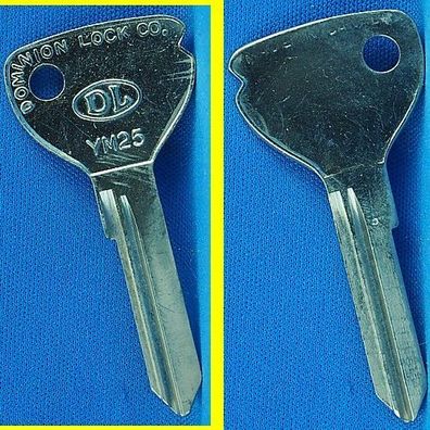DL Schlüsselrohling YM25 für Huf G 001 - 500 + 1251 - 1500 / Opel Hauptschlüssel