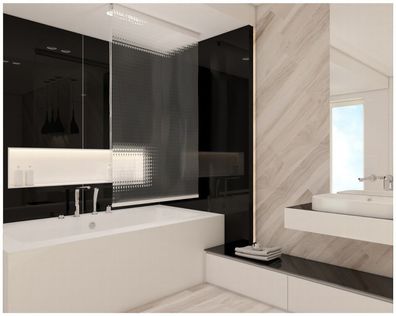 Halb-Kassetten Duschrollo 180x240 cm Modell 3D Optik transparent Mosaik Dusch...
