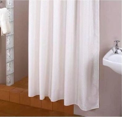 Textil Duschvorhang weiß 200x220 cm überlänge