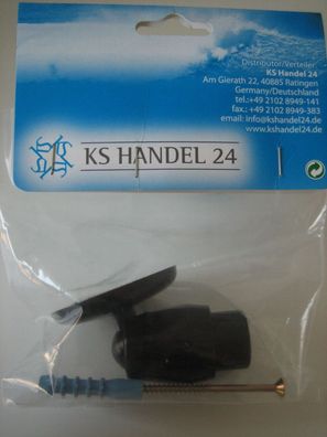 Schrägwandadapter &Oslash;27 mm für Duschvorhangstangen Farbe schwarz
