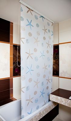 Halb-Kassetten Duschrollo 100x240 cm Modell Oceanic - extra schmal - Sondermaß