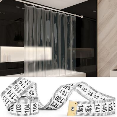 Duschvorhang Peva Transparentes Design Massanfertigung bis 180 cm Breite und ...