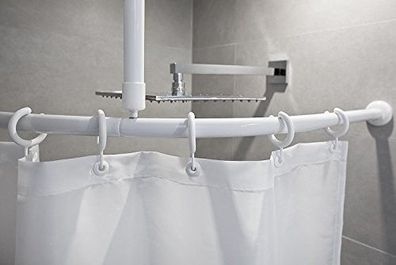 Alu Bogenstange barrierefrei weiss 150x150 cm