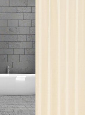 Textil Duschvorhang uni champanger ecru 240x180 cm Shower