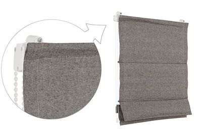 Raffrollo Faltrollo 160x175 cm Anthrazit Jalousie Premium