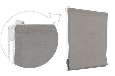 Raffrollo Faltrollo 70x175 cm Grau Jalousie Premium