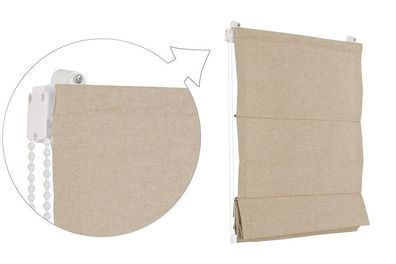 Raffrollo Faltrollo 120x240 cm Natur Jalousie Premium