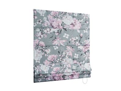 Raffrollo Faltrollo 50x175 cm Blumen Jalousie Premium