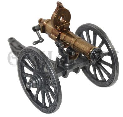 Miniatur Kanone Gatling USA 1861 - Deko Modellkanone - Mittelalter Geschütz